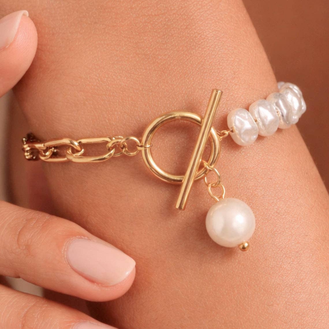 18K Gold Plated Waterproof Stainless Steel Chain Bracelet