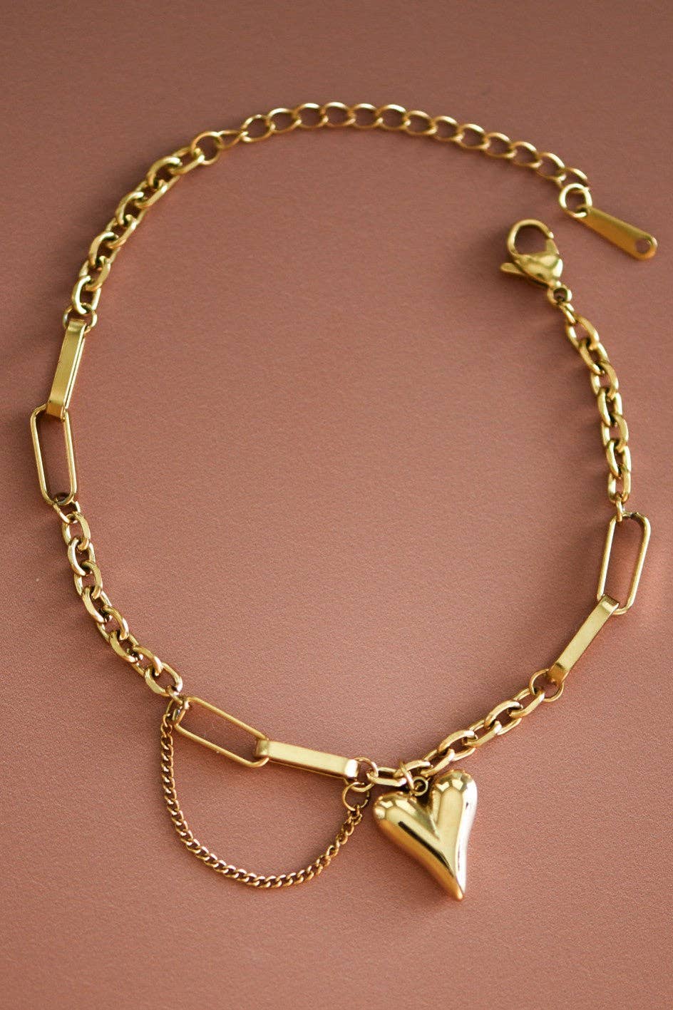 18K Gold Plated Waterproof Stainless Steel Chain Bracelet