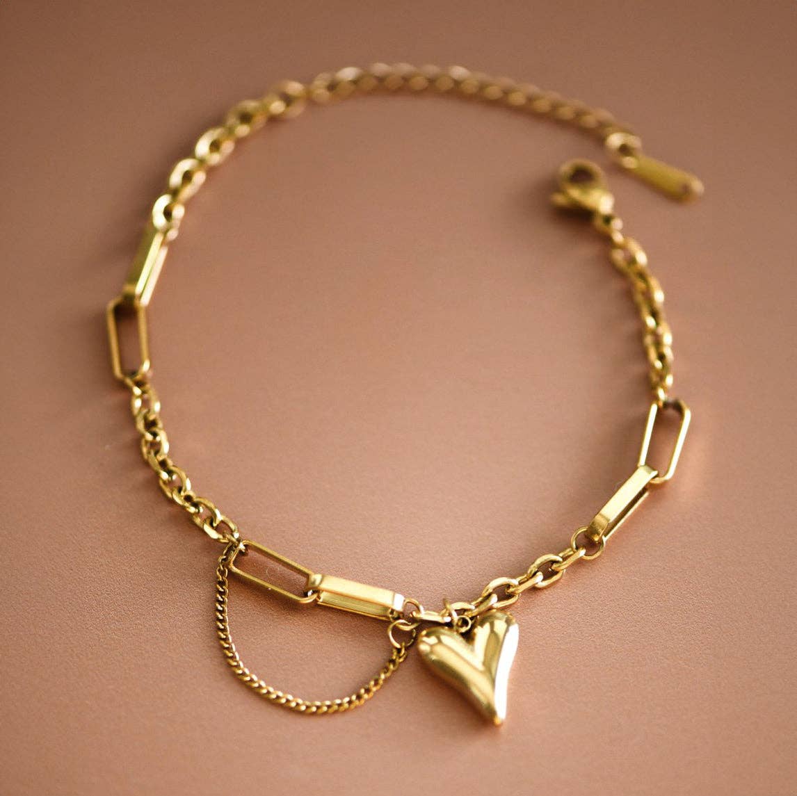 18K Gold Plated Waterproof Stainless Steel Chain Bracelet