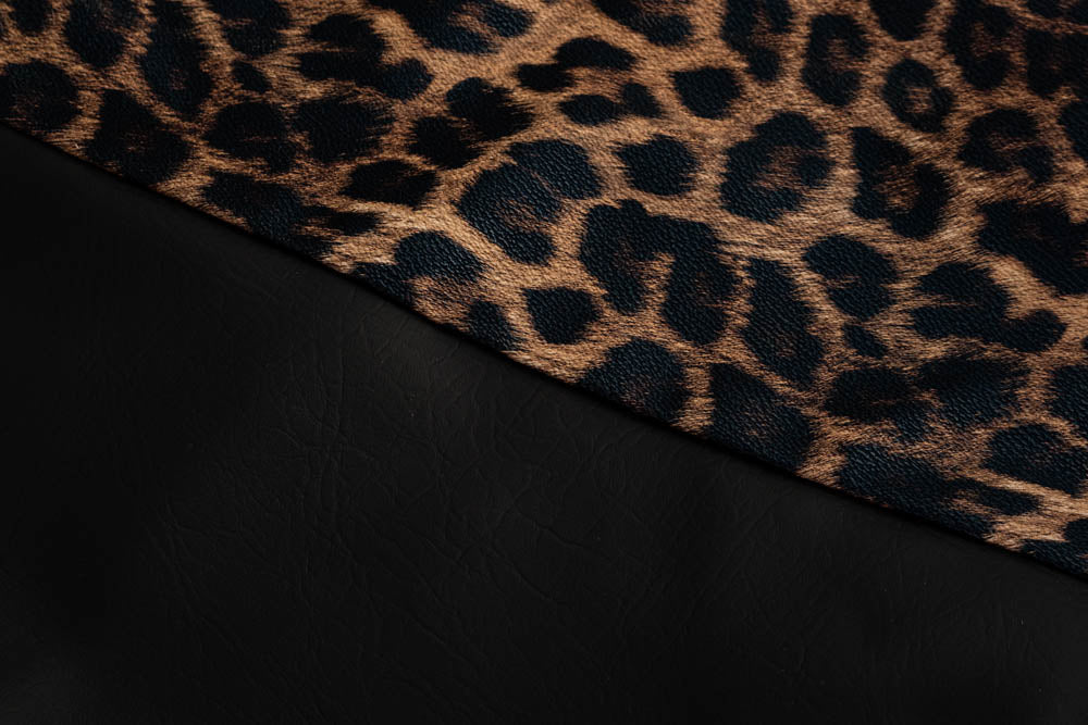 Vegan Two-Tone Leopard Print Drawstring Backpack - Niclordesigns 